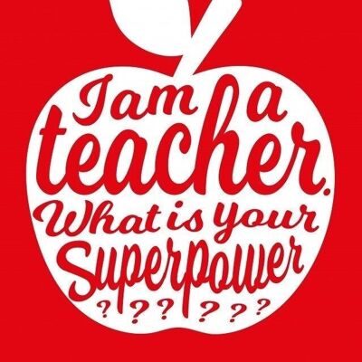 Postkarte Ich bin ein Lehrer, was ist deine Supermacht?