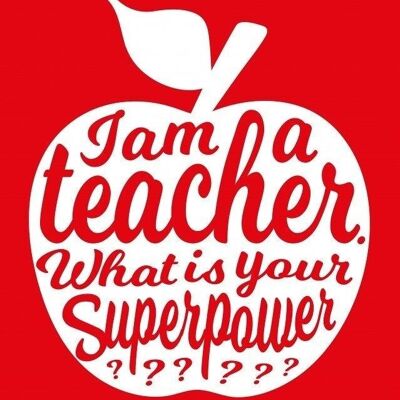 Cartolina Sono un insegnante qual è il tuo superpotere