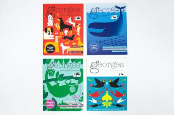 Magazine Georges 7 - 12 ans, Coffret "Animaux" :  N° Chien + Baleine + Caméléon + Oiseau 6
