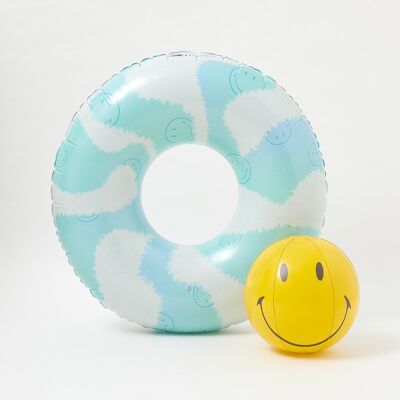 Pool Ring & Ball Set Smiley