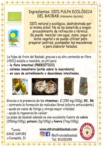 Pulpe de baobab, boîte 250gr 5