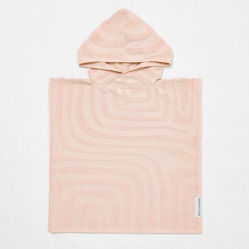 Terry Beach Hooded Towel 6-9 Surf- Ice Pink