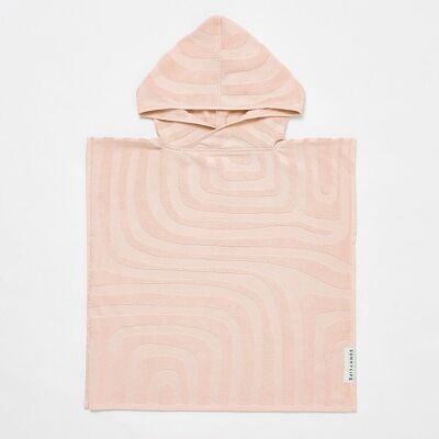 Terry Beach Hooded Towel 6-9 Surf- Ice Pink