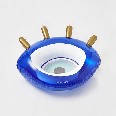 Luxe Pool Ring Greek Eye Blue