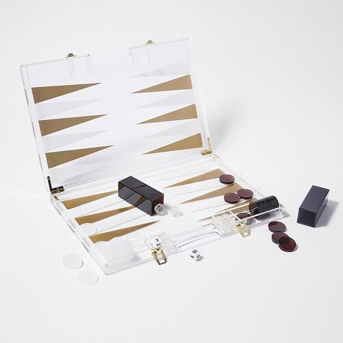 Lucite Backgammon Limited Edition Whiskey Noir