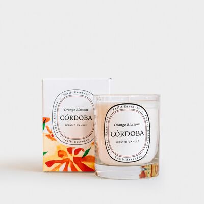 Soy scented candle. Orange blossom scent. Cordoba Collection