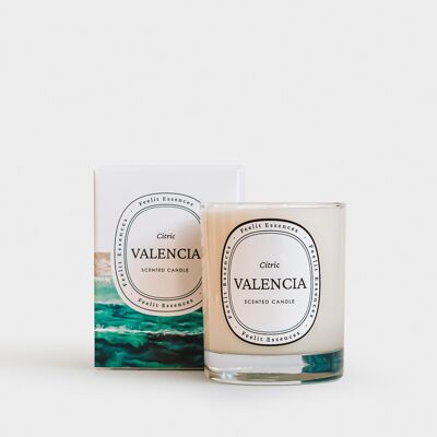 Soy scented candle. Citrus scent. Valencia Collection