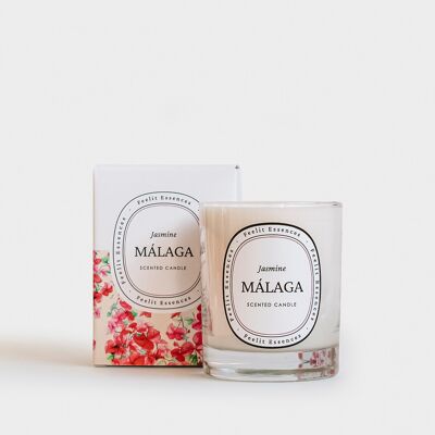 Soy scented candle. Jasmine scent. Malaga Collection