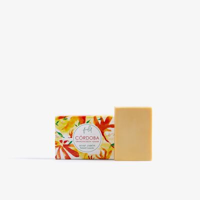 Solid natural hand and body soap. Orange blossom scent. Cordova