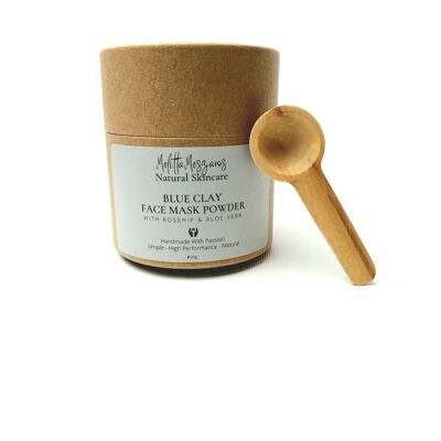 Blue Clay Face Mask Powder infused with Rosehip & Aloe Vera