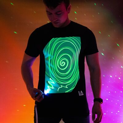 T-shirt interattiva Glow per adulti - Nera