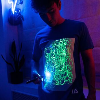 T-shirt Interactive Glow Adulte - Bleu Royal 2
