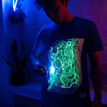T-shirt Interactive Glow Adulte - Bleu Royal 3
