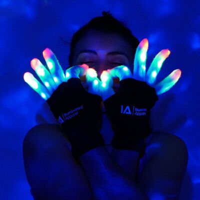 Gants lumineux à led