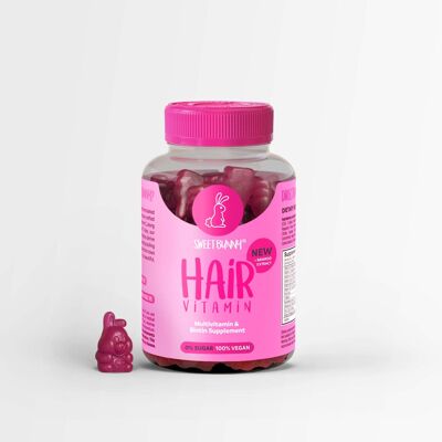SweetBunny® Vegan Hair Vitamins • Bouteille individuelle