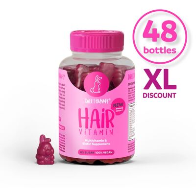 SweetBunny® Vitamine per capelli vegani • Volume Pack XL 48