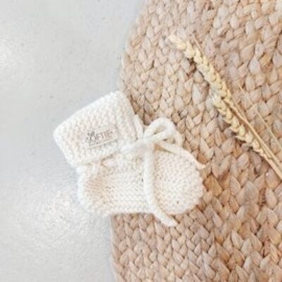 Merino wool slippers natural