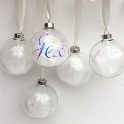 Pack of 4 Glass Baubles