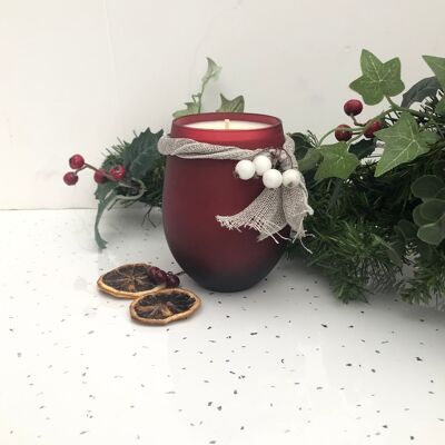 Candela Rene rosso rubino con spezie natalizie, SKU327