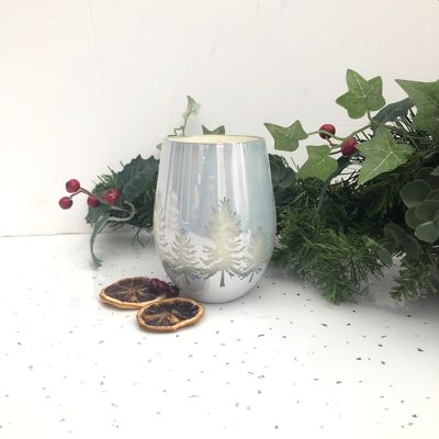Candela Rene per albero di Natale in argento con scorza di mirtillo e mela candita, , SKU330