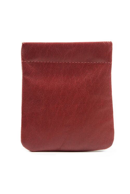 Snap Purse in Red leather