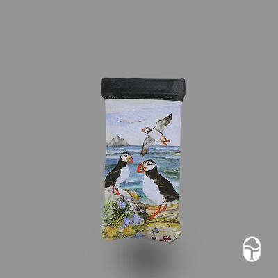 Snap Glasses Case Puffins