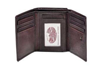 Porte-monnaie portefeuille en cuir marron 3