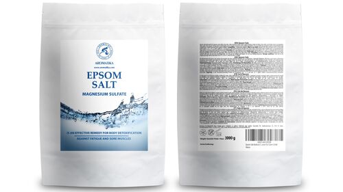 Bath salt Epsom - 3kg (3*1kg)+ PET & zipper