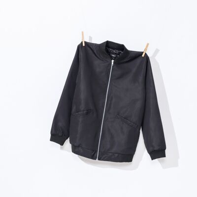 Fermi black bomber jacket