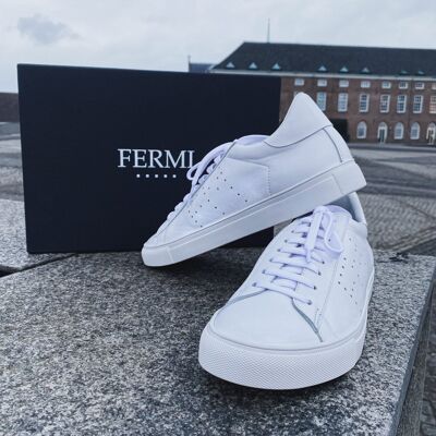 Fermi white leather sneaker
