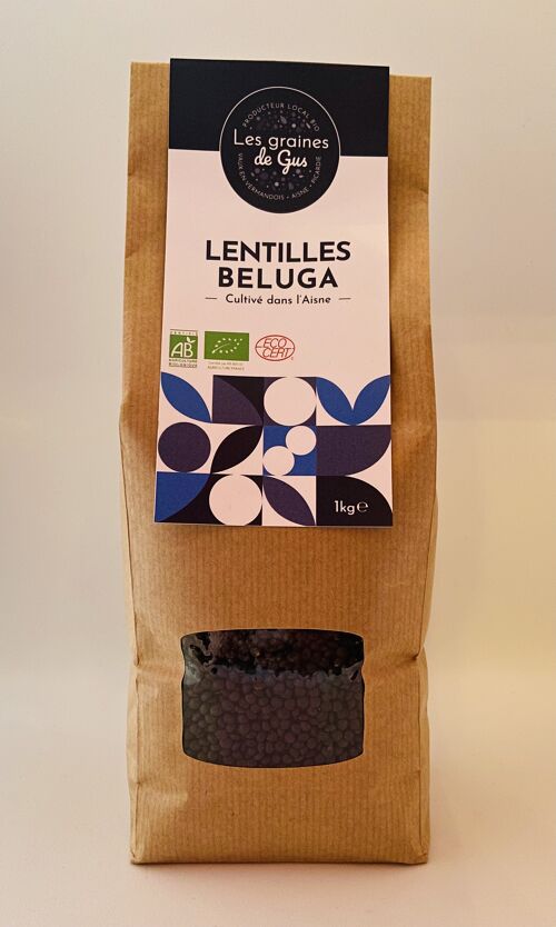Lentille noire Beluga bio France - 500g