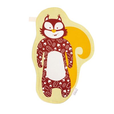 George the squirrel flat comforter - organic cotton