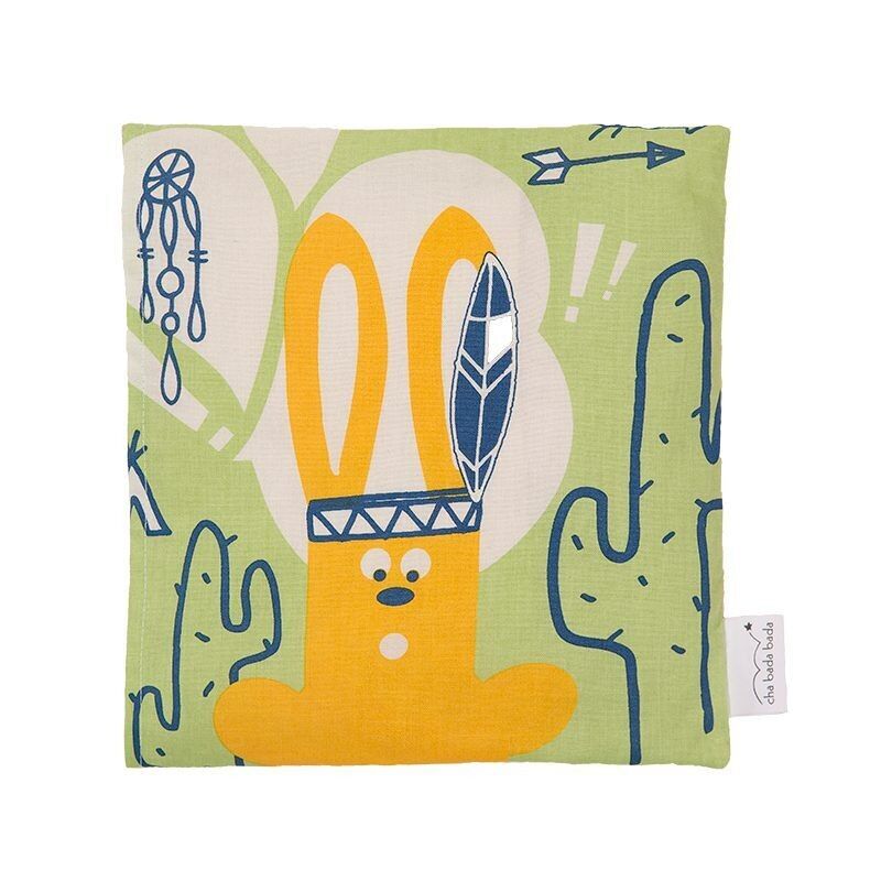 Bolsa de agua caliente seca Sioux Rabbit de algodón orgánico y semillas de lino