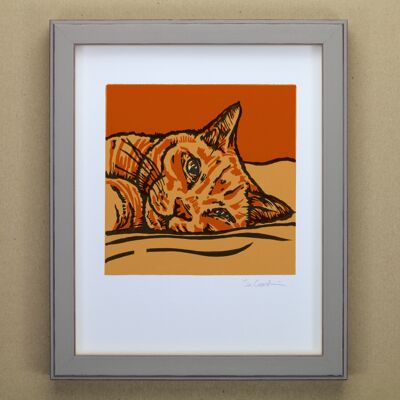 Impresión de arte de gato de jengibre (IC-P-Charlie)