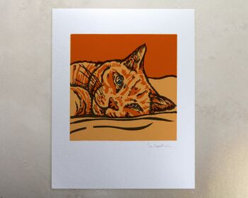 Impression d'art de chat roux (IC-P-Charlie) 2