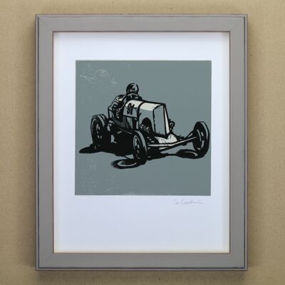 Impression d'art de voiture de course édouardienne (IC-P-Edwardian-Hillclimb)