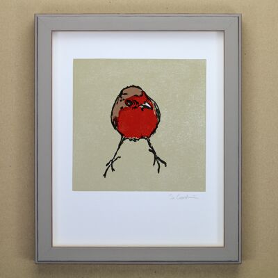 Impression d'art d'oiseau de jardin de Robin (IC-P-Robin)