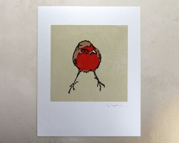 Impression d'art d'oiseau de jardin de Robin (IC-P-Robin) 2