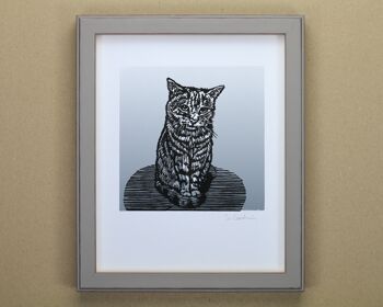 Impression d'art de chat gris (IC-P-SilverCat) 1