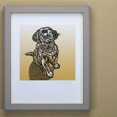 Labrador Puppy Art Print (IC-P-Waffle)