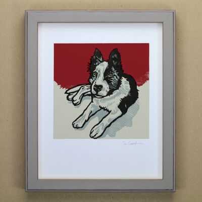 Impresión de arte de cachorro Border Collie (IC-P-Piper)