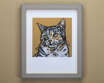 Gingembre et chat gris Art Print (IC-P-Mistie) 1