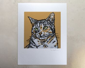 Gingembre et chat gris Art Print (IC-P-Mistie) 2