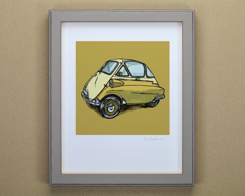 Classic Bubble Car Art Print (IC-P-Bubble-Car)