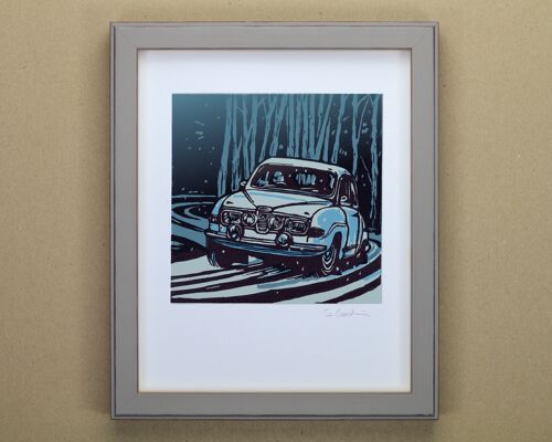 Saab Rally Car Art Print (IC-P-Saab)