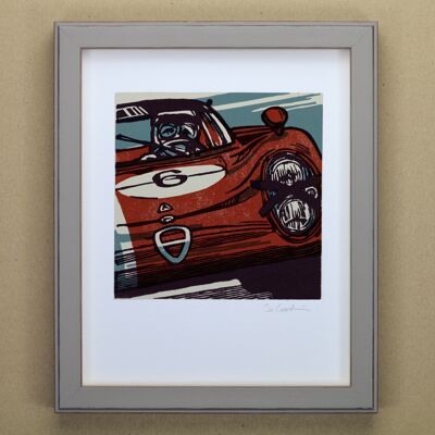 Stampa artistica di auto da corsa sportiva Alfa Romeo (IC-P-Alfa-T33)