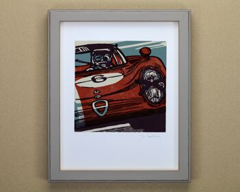 Impression artistique de voiture de course sportive Alfa Romeo (IC-P-Alfa-T33) 1