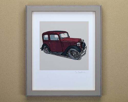 Austin Seven Classic Car Art Print (IC-P-Austin7-Saloon)