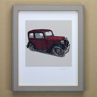 Austin Seven Classic Car Art Print (IC-P-Austin7-Saloon)