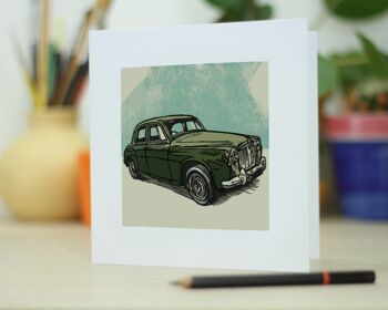 Carte de vœux pour voiture classique Rover P4 (IC-RoverP4) 2